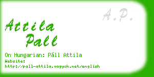 attila pall business card